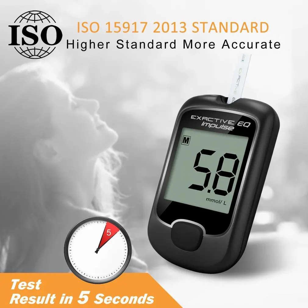 Blood Glucose Meter Glucometer and Test Strips Needles Sugar Monitor Diabetes Tester Home Medical Device Health Care Tools