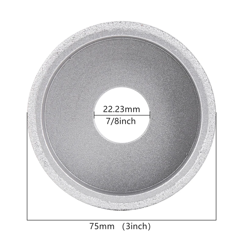 Versery Bore 22.23mm Angle Grinder 10/20/25/30/35mm Dry Or Wet Vacuum Brazed Diamond Hand Profile Grinding Parallel Wheel