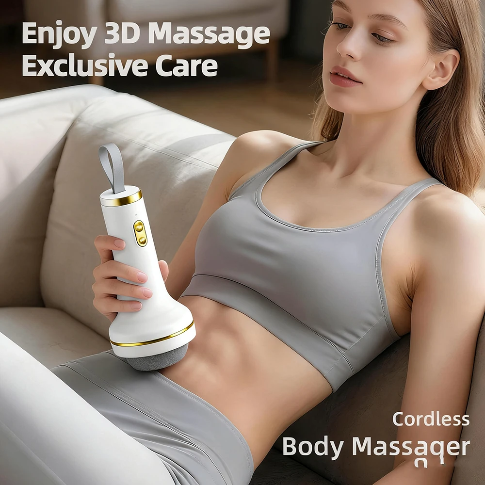 8in1 Massage Rolling Hammer Handheld Electric Scraping Massage Stick Releases Deep Muscles Body Relaxes PromoteBlood Circulation