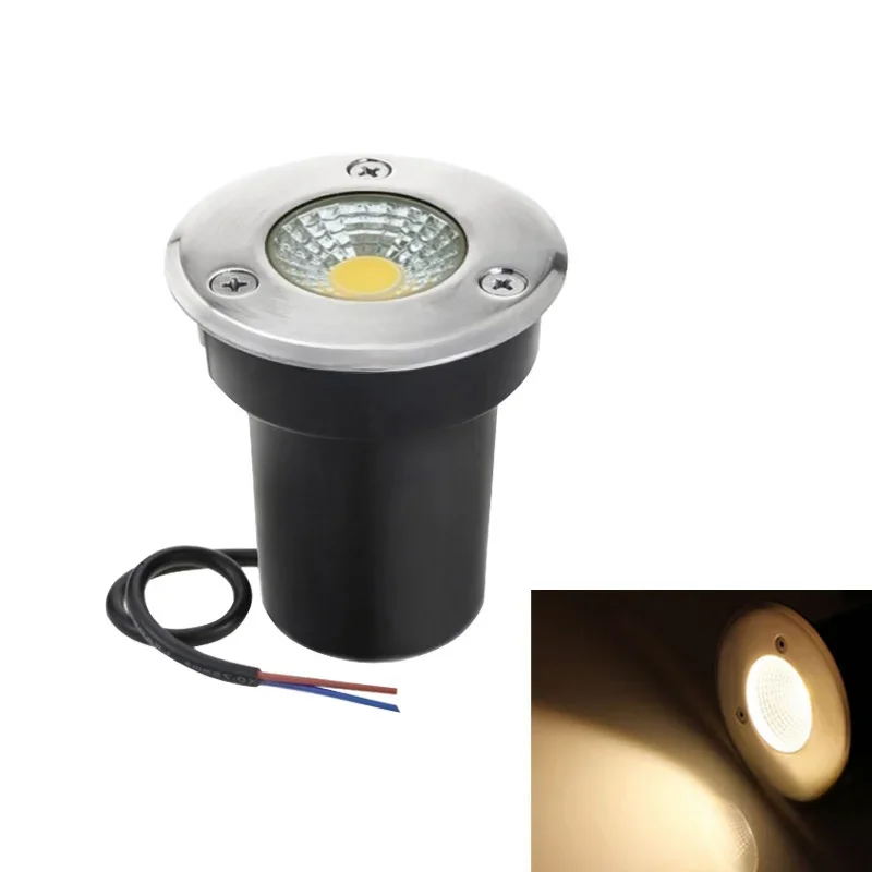 Waterdichte led licht tuin ondergrondse 3W 5W 10W 15W IP68 Outdoor Begraven Tuinpad Spot verzonken Ingegraven Verlichting 220V DC12V - afbeelding 2