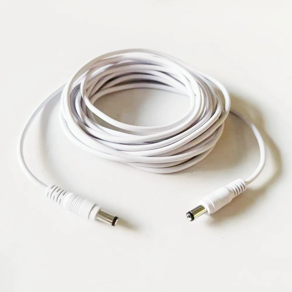 DC Extension Cord Male to Male 1M/3M/5M/10M 5.5mm X 2.1mm 12V DC Power Extension Cable for Security Camera