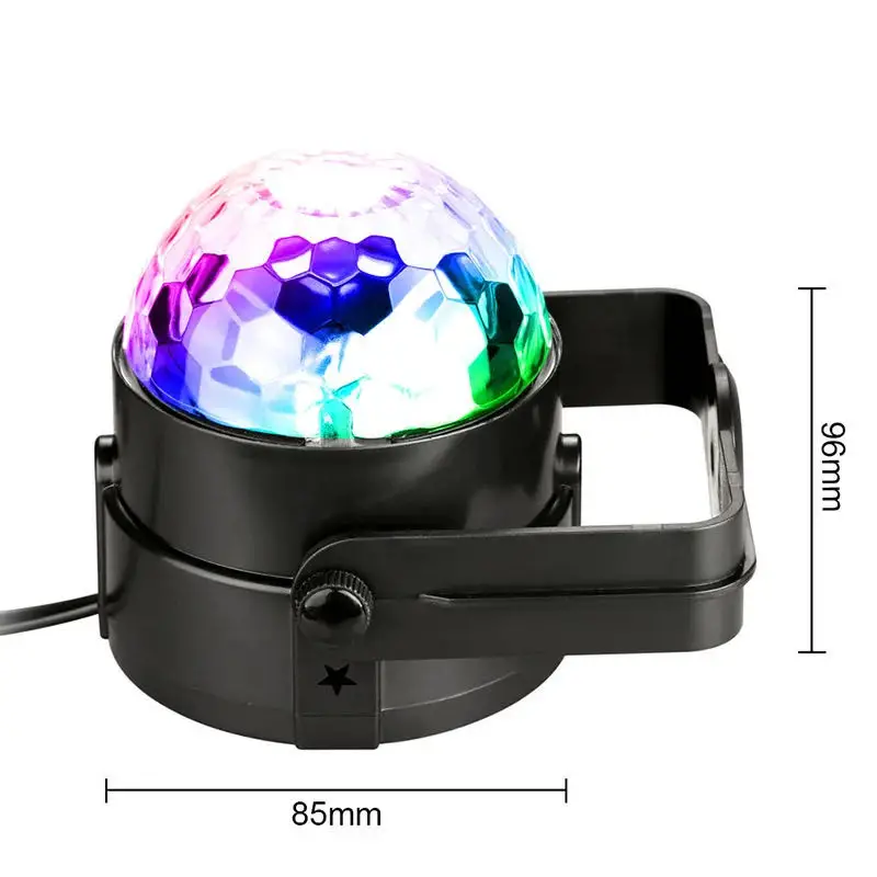 LED Disco Ball Stage Disco Light Rotating Lantern DJ Strobe Sound Control RGB Christmas Gift Party Club Decoration