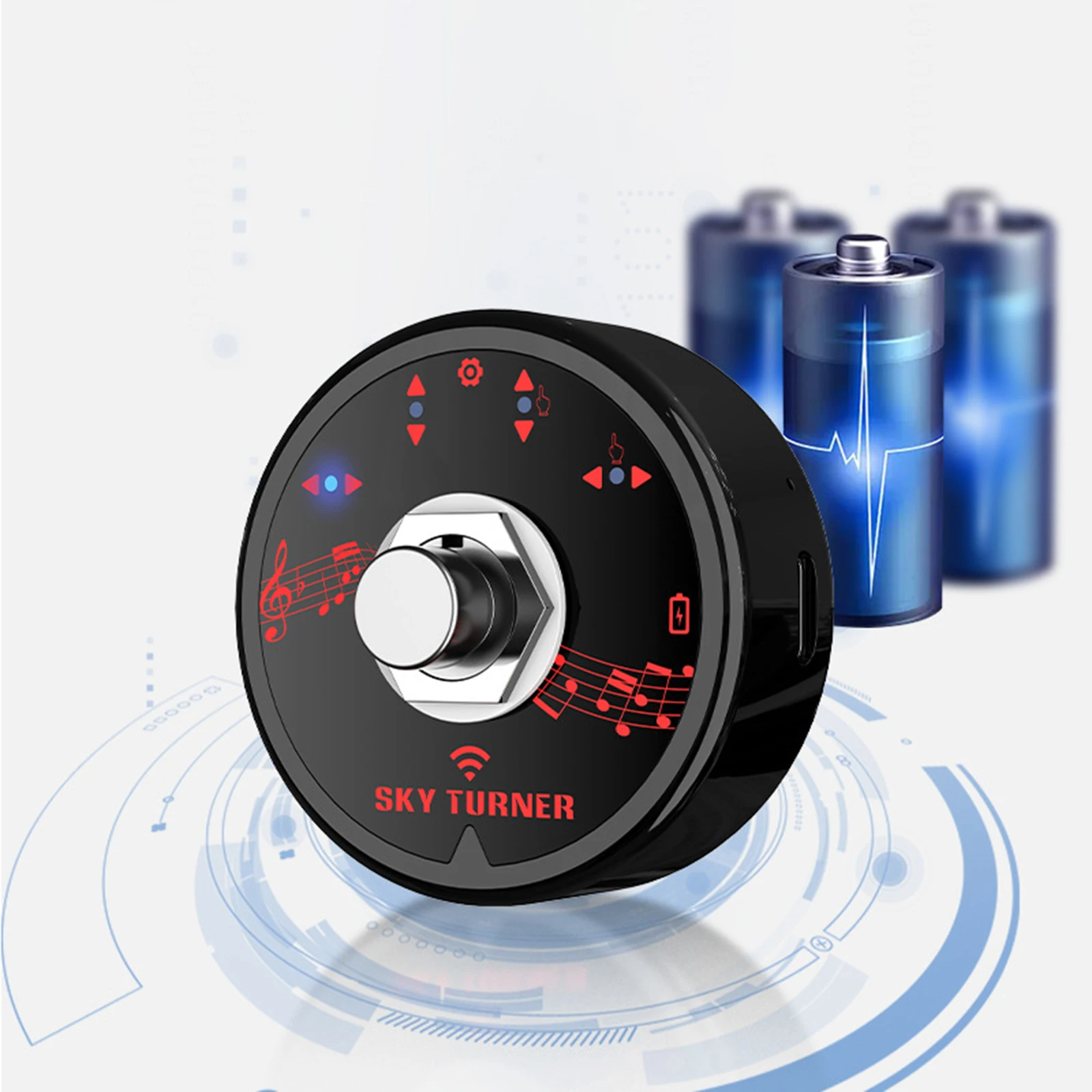 دواسة تيرنر للصفحة اللاسلكية قابلة لإعادة الشحن، مفتاح قدم لاسلكي، بلوتوث، تيرنر للكمبيوتر اللوحي، عشرات الموسيقى الإلكترونية، الكتاب الإلكتروني PPT