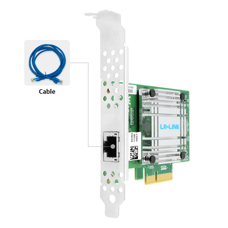 LR-LINK 6880bt 10gb placa de rede single-port rj45 ethernet adaptador com aquantia aqc107 chip pci-express x4 nic