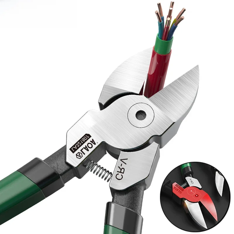 LAOA Plactic Pliers Eccentric Labor-Saved Industrial Plastic Nippers Cr- V Steel Side Cutter Mini Diagonal Pliers