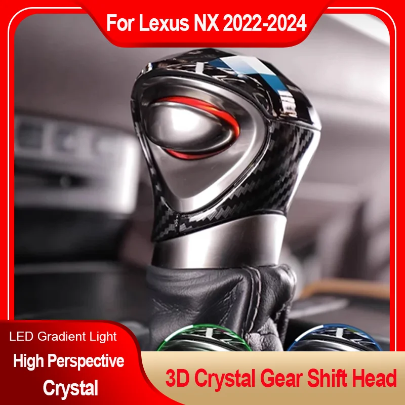 

Car Accessories Crystal Gear Shifter Handle Cover With Light-Emitting for Lexus ES UX ES200 ES260 ES300h UX260h 2022 2018~2023