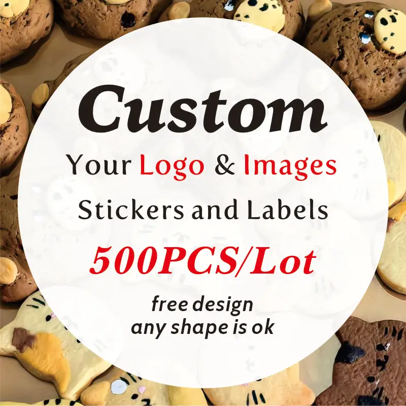 

500PCS Custom Logo Stickers Personalized Stickers Company Logo Stickers Wedding Birthday Stickers DIY Your Own Logo Stickers