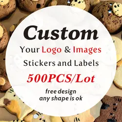 500PCS Custom Logo Stickers Personalized Stickers Company Logo Stickers Wedding Birthday Stickers DIY Your Own Logo Stickers