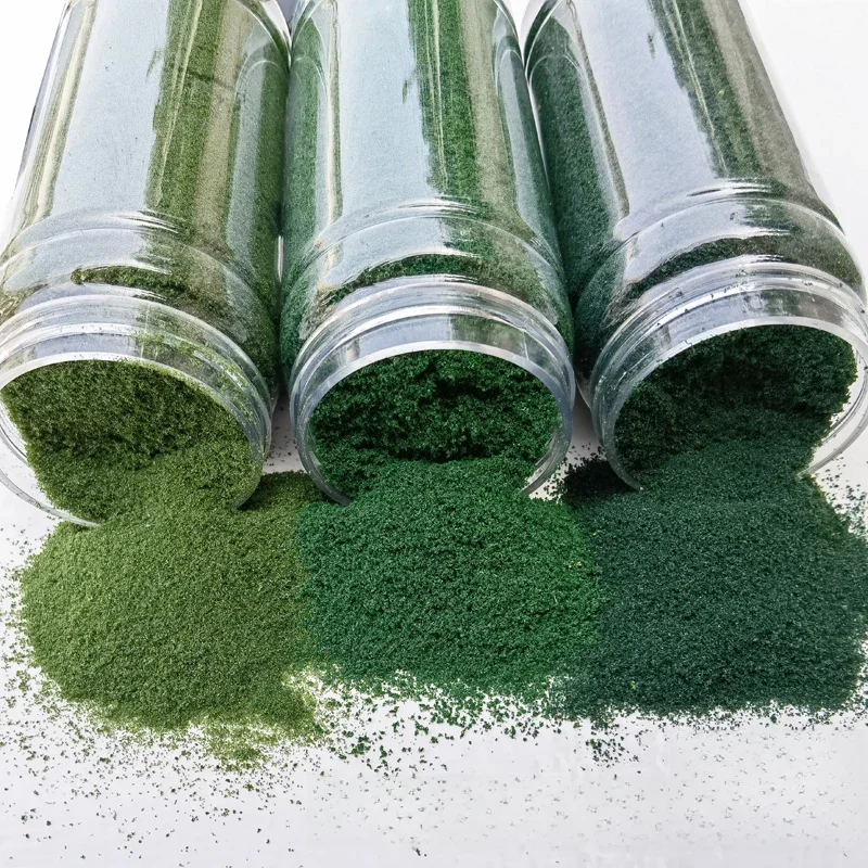 Éponge de Simulation de gazon fin de 250ml, poudre d'herbe de Terrain pour table de sable militaire, construction de modèle ferroviaire, aménagement de scène