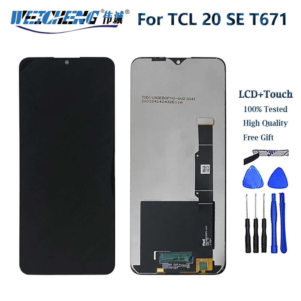 Pantalla LCD y pantalla táctil con marco para TCL 20 SE T671, accesorios para teléfono de 6,82 pulgadas, LCD para TCL 20 SE T671H/T671F/T67O con herramientas