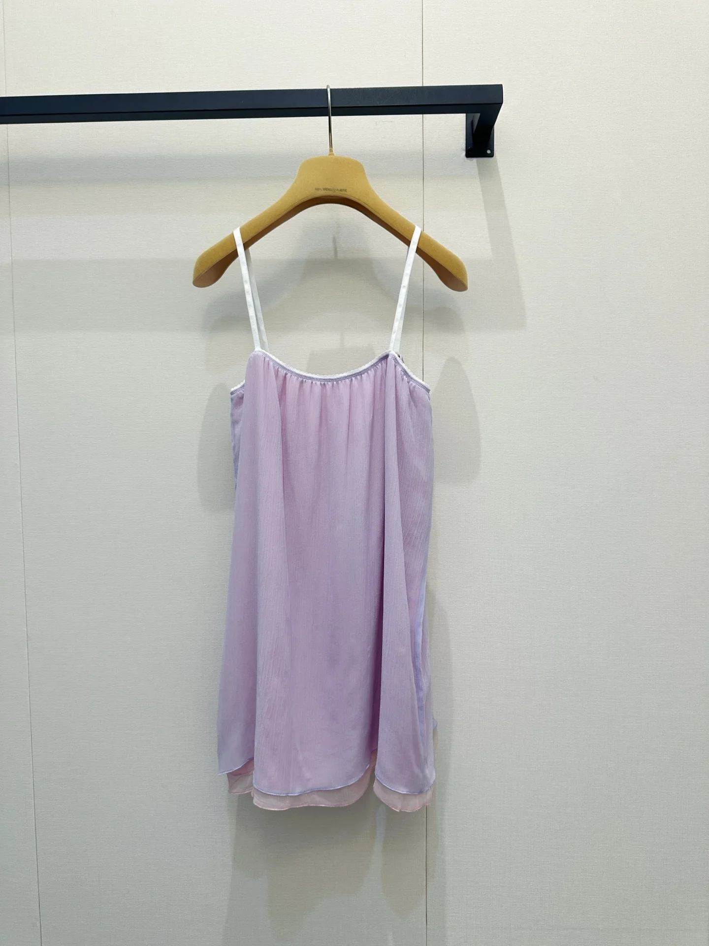 

2026 New Spring and Summer Daily Life with Belt Slimmed Solid Color Loose Lined Short-Sleeve Dress