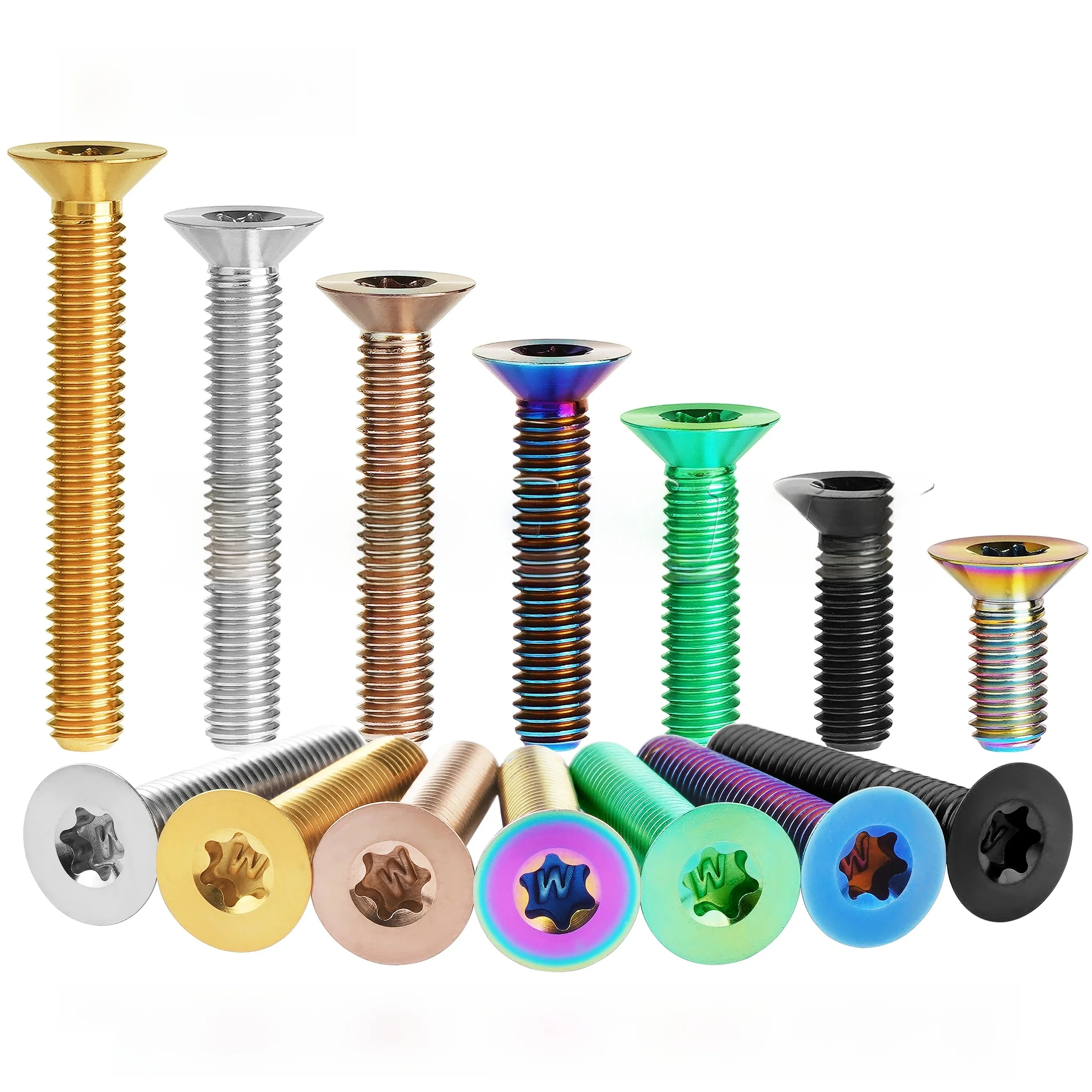 AliExpress YaRuiJia Titanium Bolt M5/M6x10/12/15/20/25/30/35/40/45/50/55/60mm Countersunk Torx Head Screw Fastener for Bicycle Motorcycle Car