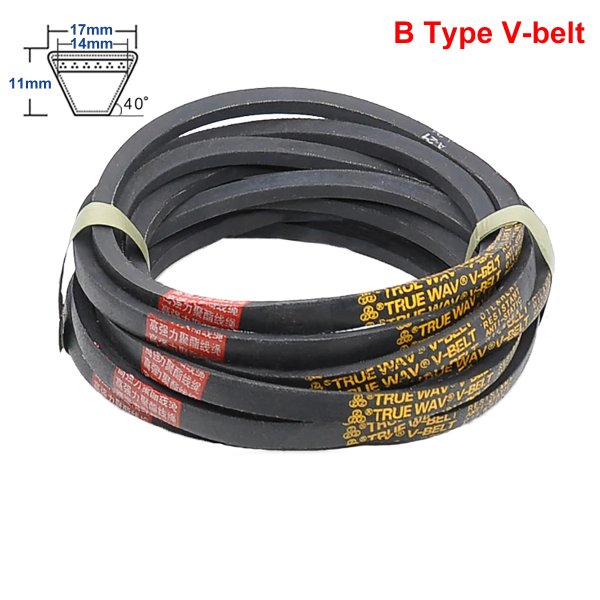 

B Type V-belt Triangle Belt B-3350mm ~ B-3850mm Industrial Agricultural Equipment Transmission Belt Polyurethane Wire Core