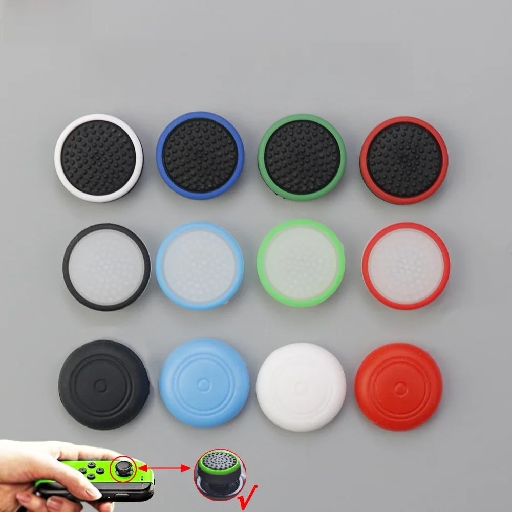 Capuchons de poignée de manette en silicone pour Nintendo Switch, manette analogique souple, capuchons de couverture de bouton pour NS Lite, pièce de contrôleur OLED, 2 pièces