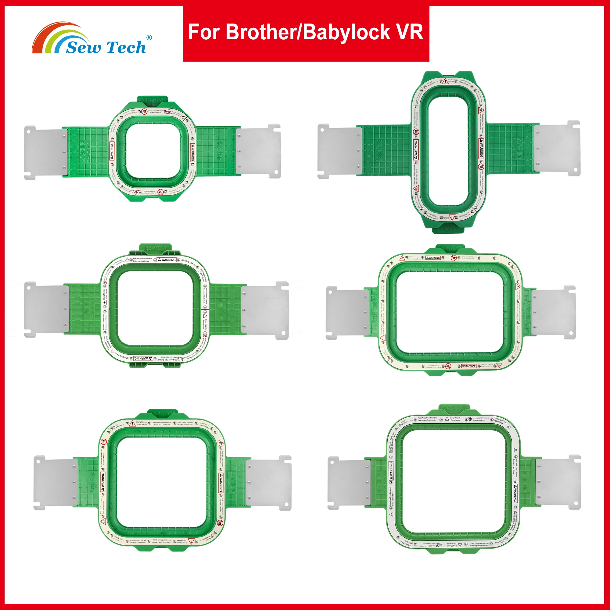 

Sew Tech Magnetic Hoops for Brother PRS100 VR Machine etc, Maggie Frame Mighty Hoops Embroidery Magnet Frames