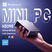 Portable Mini PC Intel Celero N5095 Mini PC Gamer Windows 11 Pro 16GB RAM DDR4 1TB SSD 6 4K BT5.2 Mini Computer PC USB 3.0