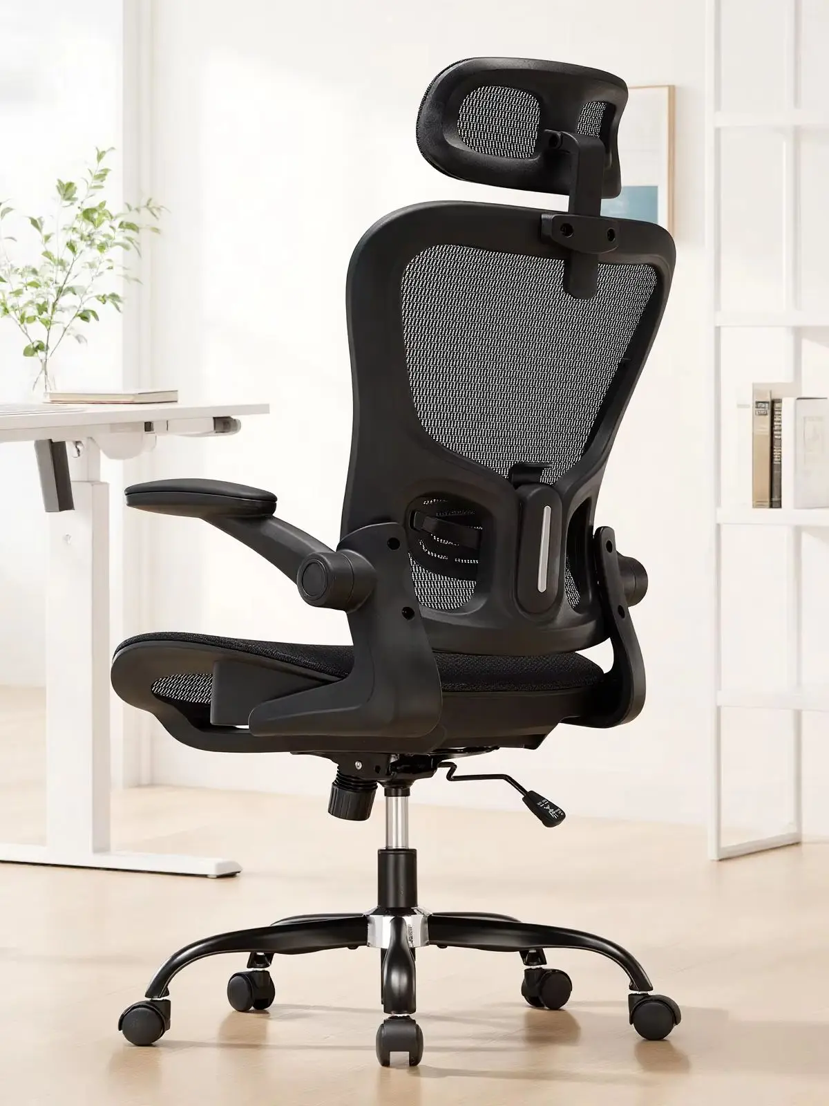 GTPLAYER Bürostuhl Ergonomisch, Schreibtischstuhl mit Verstellbarer Kopfstütze,Gaming Stuhl Wippfunktion, Chefsessel aus Mesh