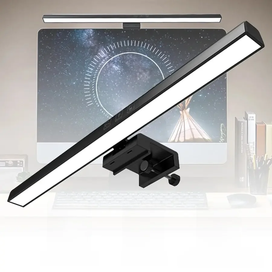 Lampa biurkowa LED Monitor Light Bar PC Komputer Ściemnialna lampa ekranowa 33cm 50cm Biuro Studium Czytanie Wisząca lampa stołowa Zasilana przez USB — zdjęcie 2