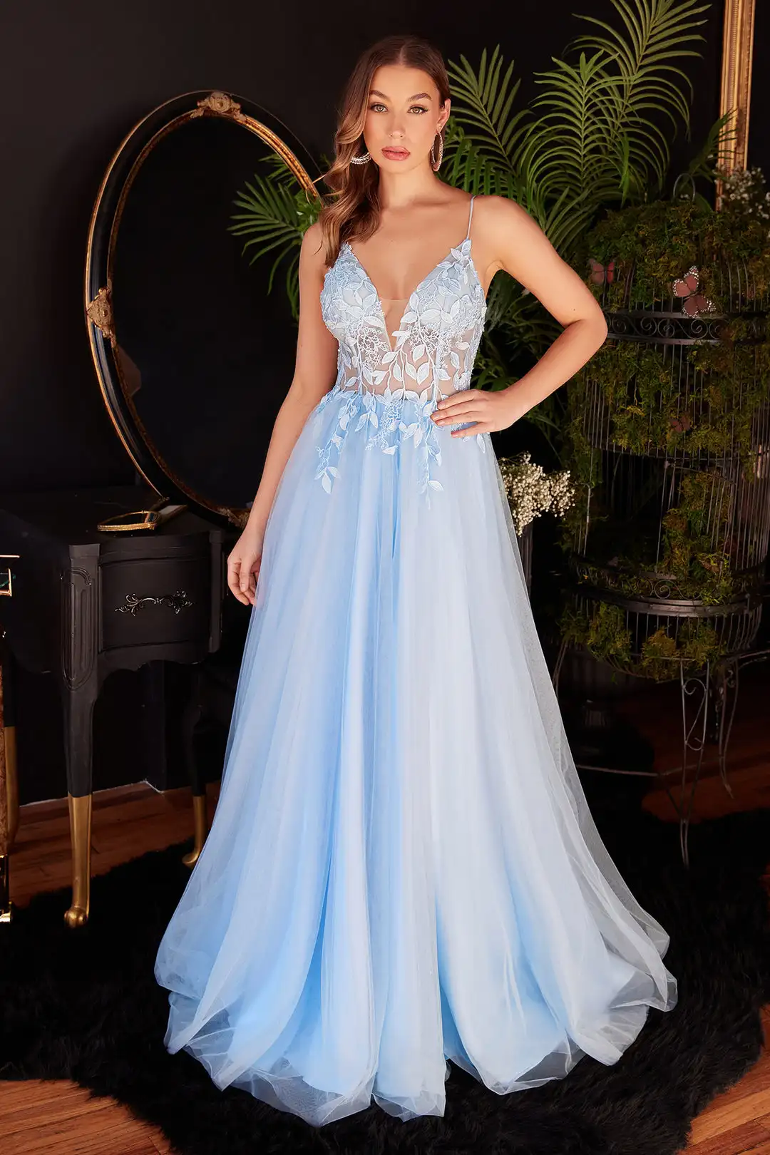 Women'S Spaghetti Strap Prom Dress Lace-Up Appliques A-line Long  Formal Eveninig Dresses Homecoming Graduate Wedding Party Gown