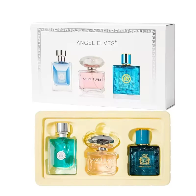 ANGEL ELVES Set de Perfumes de Lujo Unisex, Caja de Regalo con 3 Piezas de Eau de Parfum, Fragancia Floral Frutal de Larga Duración para Mujeres y Hombres