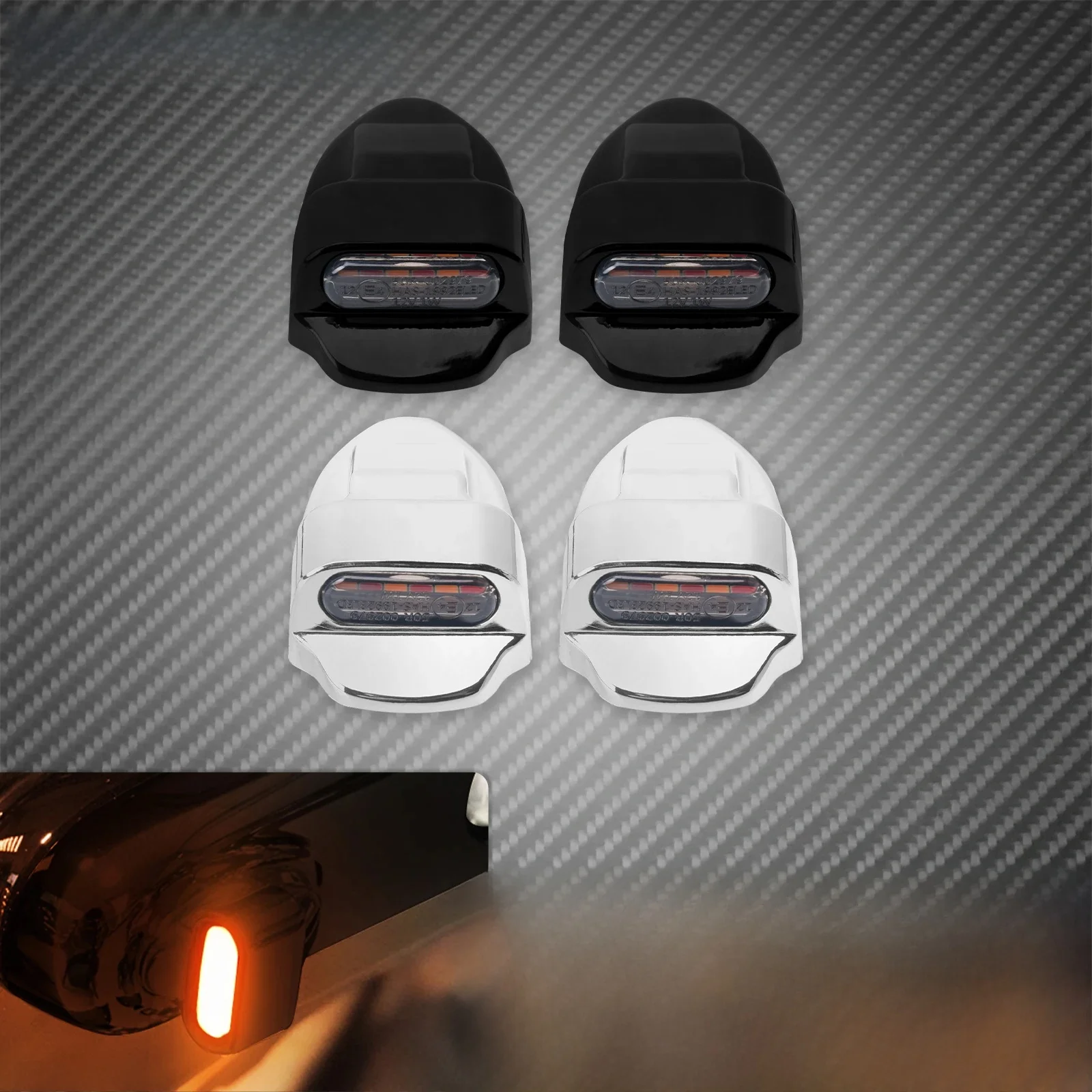 Motorfiets Achter LED Rem E Marke Licht 3 In 1 Richtingaanwijzers Running Lamp Voor Harley Dyna 2000-2017 Softail FL 00-2025 - afbeelding 2