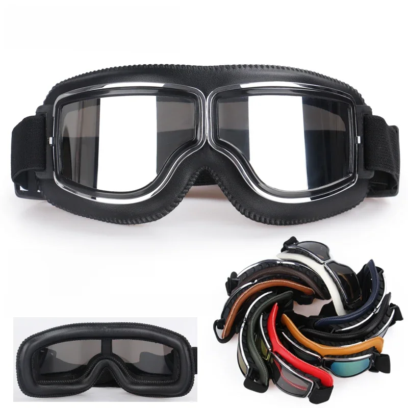AliExpress Windproof Bicycles Helmet Glasses Leather Safety Protective Anti-glare Motocross Cross-country