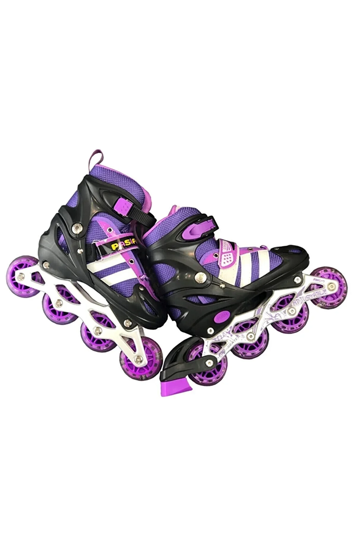 

Pacific Toys Lighted Adjustable Silicon Skate Wheels Durable Pvc Outer Surface Young And Dynamic Outer Surface Design 38-41