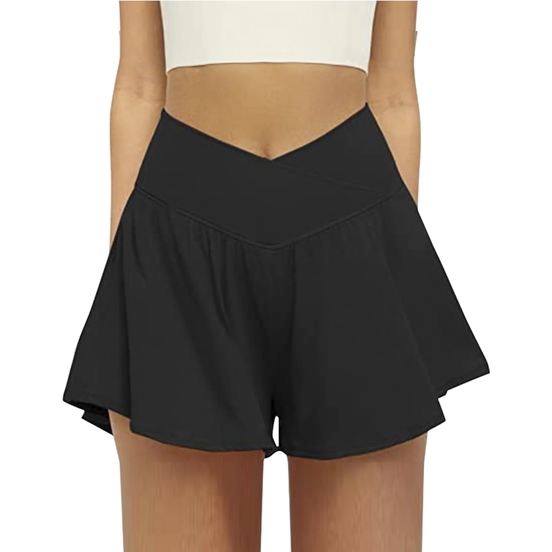 Summer Women Sprints Tennis Dance Fitness Short Skirts Quick Drying Solid Female Lining High Waist Mini Skirts Shorts