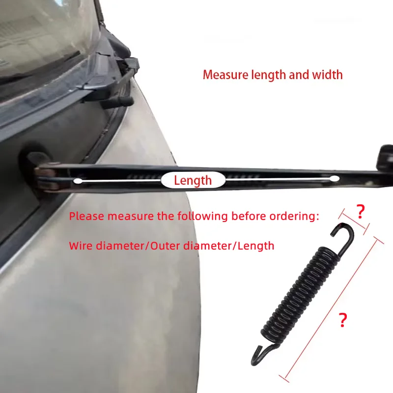 Car Windshield Rocker Pressure Wiper Arm Steel Tension Spring  Wire diameter 2.8mm outer diameter 14mm Length 68 78 89 98 115 mm