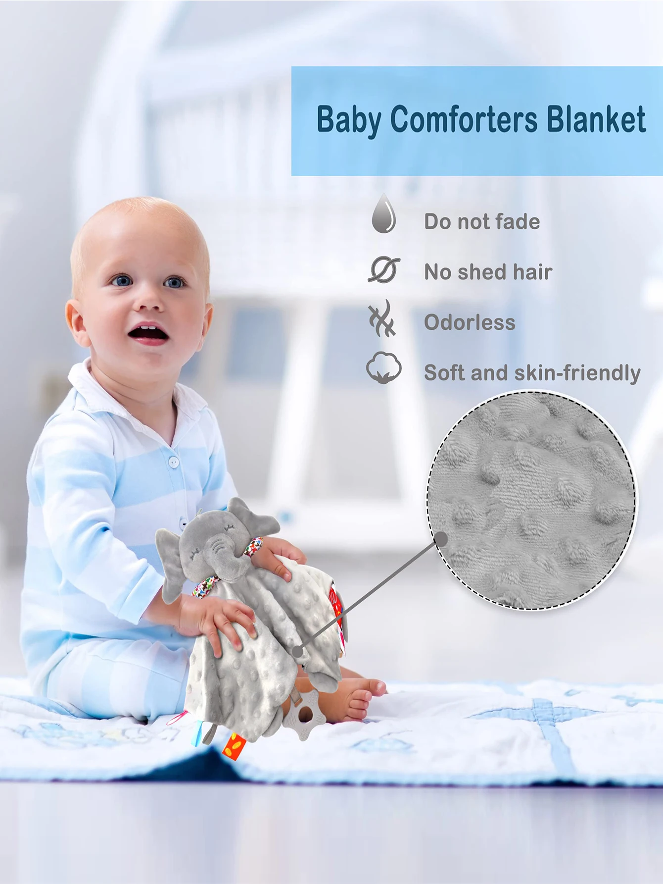 Baby Comforter Blanket Sweet Loveys Babies Animal Security Blanket Lovey Cute Snuggle Blanket Plush Tags Snuggler Blanket