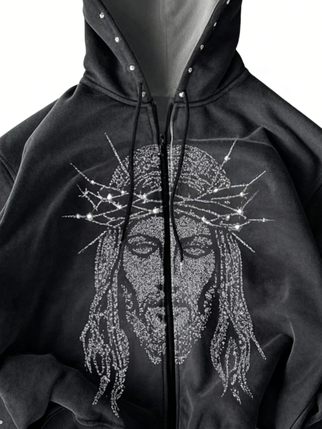 

Худи с кристаллами для мужчин и женщин, роскошное худи с кристаллами на лицевой стороне, новое уличное худи на молнии, модная блестящая толстовка с бриллиантами