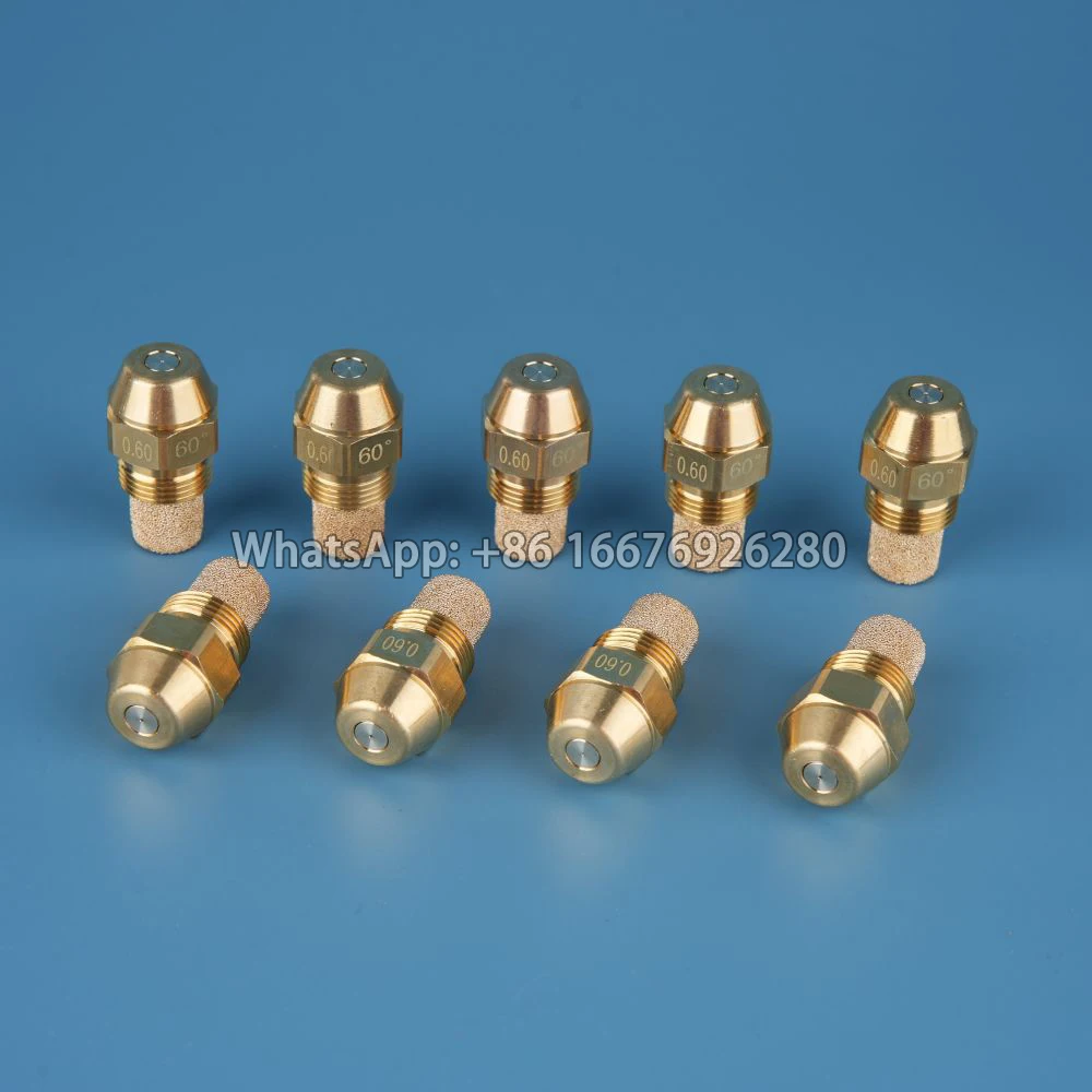 Brass Fuel Oil Nozzle, Solid Spray, Diesel Burner Injection, Combustion Jet, Boiler Heater, 0.3-6.0 USgal/H, 60 Degree 9/16