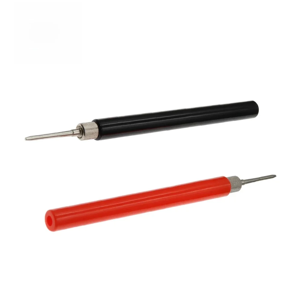 2 szt. Multimetr sprężyna końcówka sondy testowej izolowany hak testowy złącze przewodu igły testowe elektryczna sonda testowa przewody pomiarowe 128mm — zdjęcie 2
