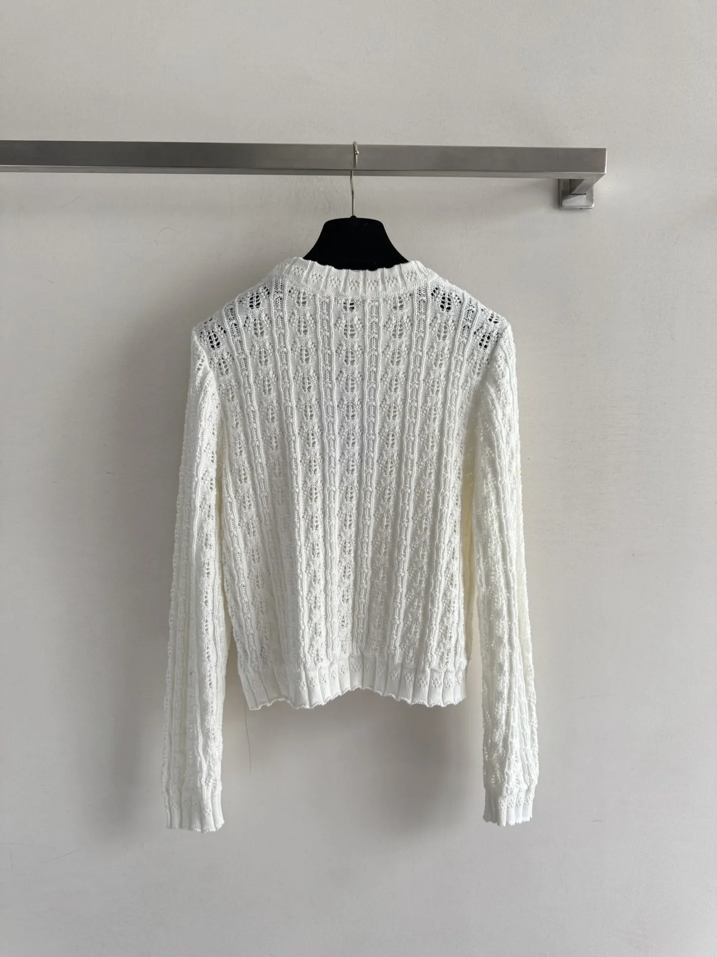 

Новый продукт Launch Полый жаккардовый вязаный свитер с капюшоном Полностью хлопковый свитер с длинными рукавами и круглым вырезом с капюшоном