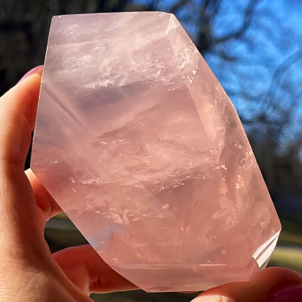 

1pc Rose Quartz Crystal Freeform, Irregular Shape, Elegant Home Decor, Meditation, Gifts, Jewelry Making, Meditation Accessory
