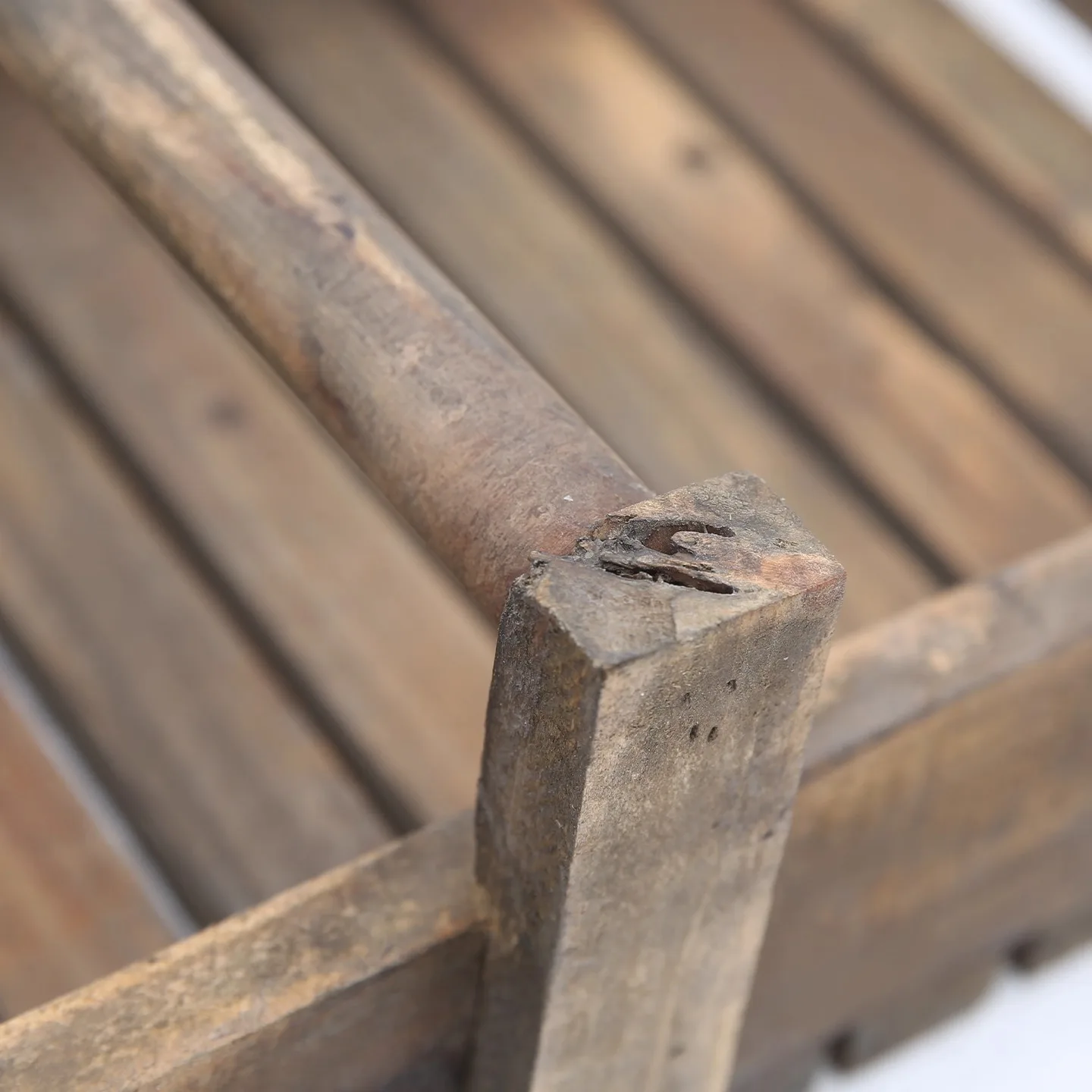 Vintage wooden garden tray, rustic old wood rectangle caddy, farmhouse serving and display crate