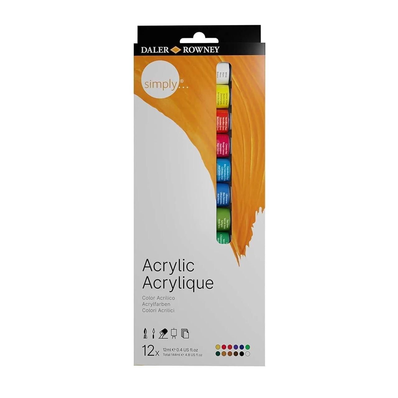 12 Colors Agrilica Ink 12ml Daler Rowney