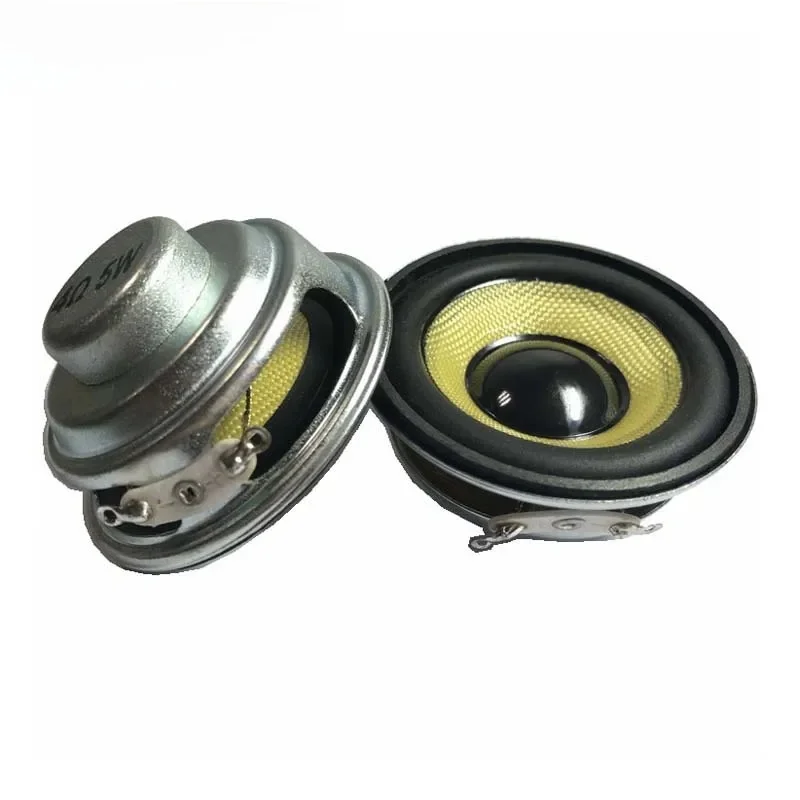 2 pièces 2 pouces 50MM gamme complète haut-parleur unité 4 Ohm 8 Ohm 5W rond fibre de verre Bluetooth Audio son haut-parleur pour Home cinéma bricolage