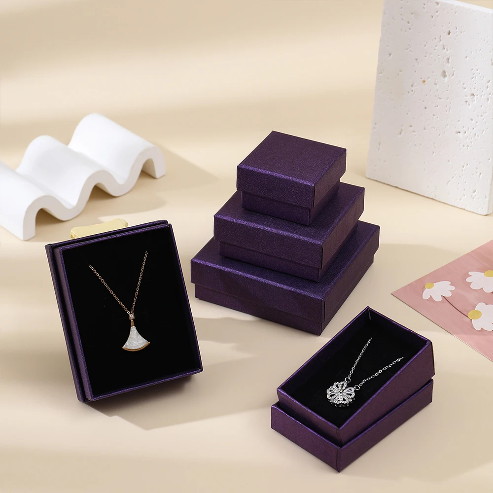24 Stück Schmuckschatulle für Halskette, Ohrringe, Ringe, Armbänder, Verlobung, Geburtstag, Geschenk, Verpackung, Papier, Schmuck-Organizer, Display – Detail 13