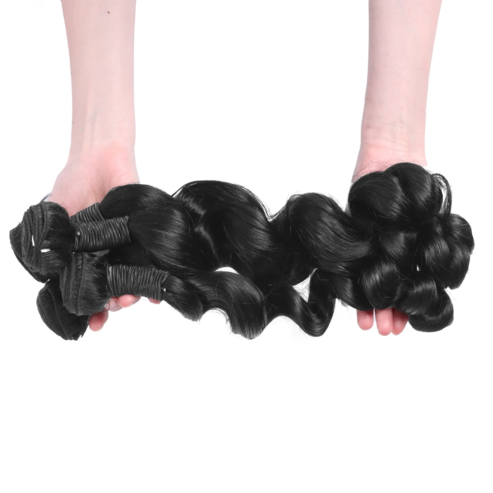 

Длинные свободные волнистые пучки бразильских человеческих волос свободного плетения 1/3/4/шт. Лот натуральных черных человеческих волос для женщин