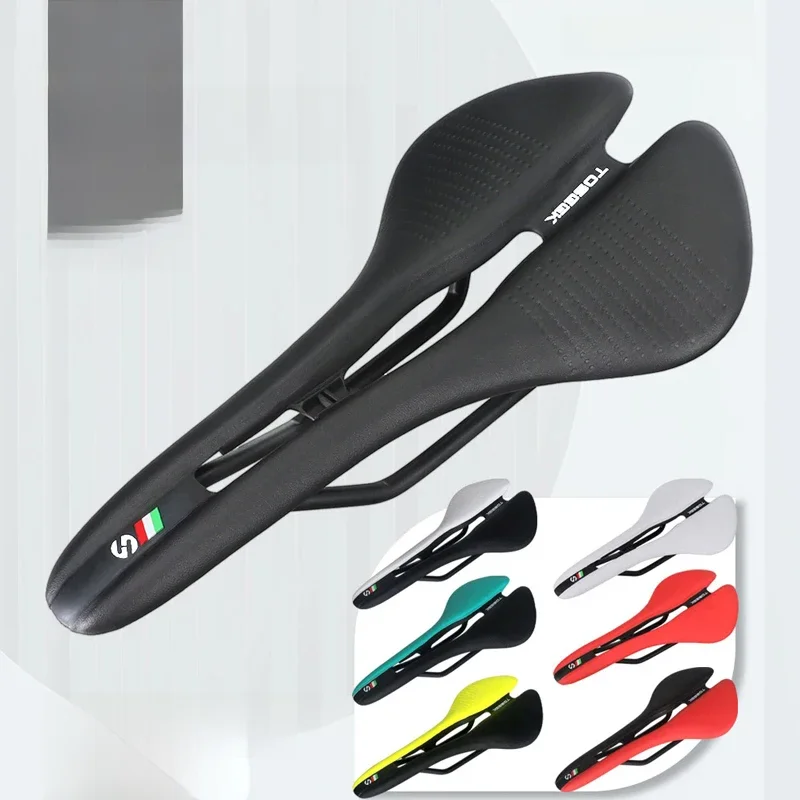 TOSEEK siodełko rowerowe Ultralight MTB poduszka do siedzenia na rowerze wygodne ergonomiczne siodełko rowerowe trwała część rowerowa szosowa żwirowa — zdjęcie 2