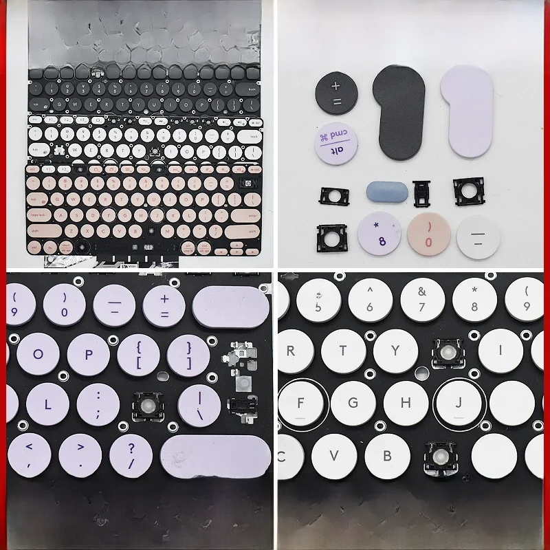 Zamiennik fabrycznie nowa nasadka na klucze nożycowy przycisk zawiasu do Logitech K380 szary — zdjęcie produktu 7