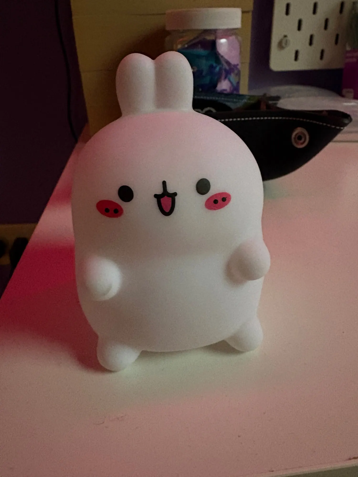 Rabbit Night Light Bedhead Bedroom LED Small Table Light Non Plug In Floor Stand Creative Atmosphere Night Light Decoration photo review