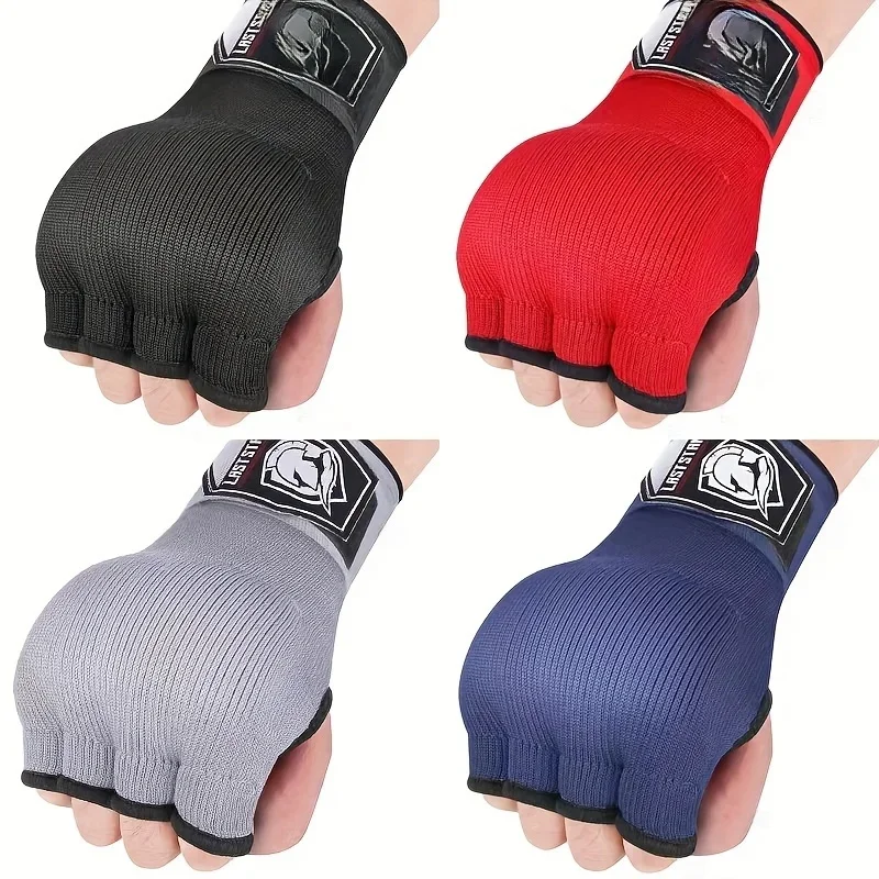 Mma Half Finger Gel Boxing Glove Sanda Muay Thai Training Hand Wrap Inner Glove With Long Wrist Strap Boxing Training Accessorie — zdjęcie 2