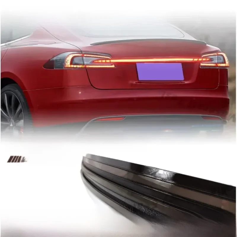Przez tylne światła dla modelu Tesla ulepszony światło tylne LED zespołu tylnego skrętu hamulca płynącego akcesoria samochodowe podłużna lampa — 2