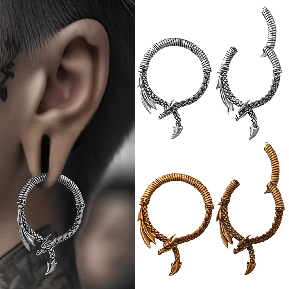 

Dragon Ear Weight Ear Hangers for Stretched Dangle Ears Gauges Punk Ear Tunnel Plug Stretcher Expander Ear Lobe Piercing Jewelry