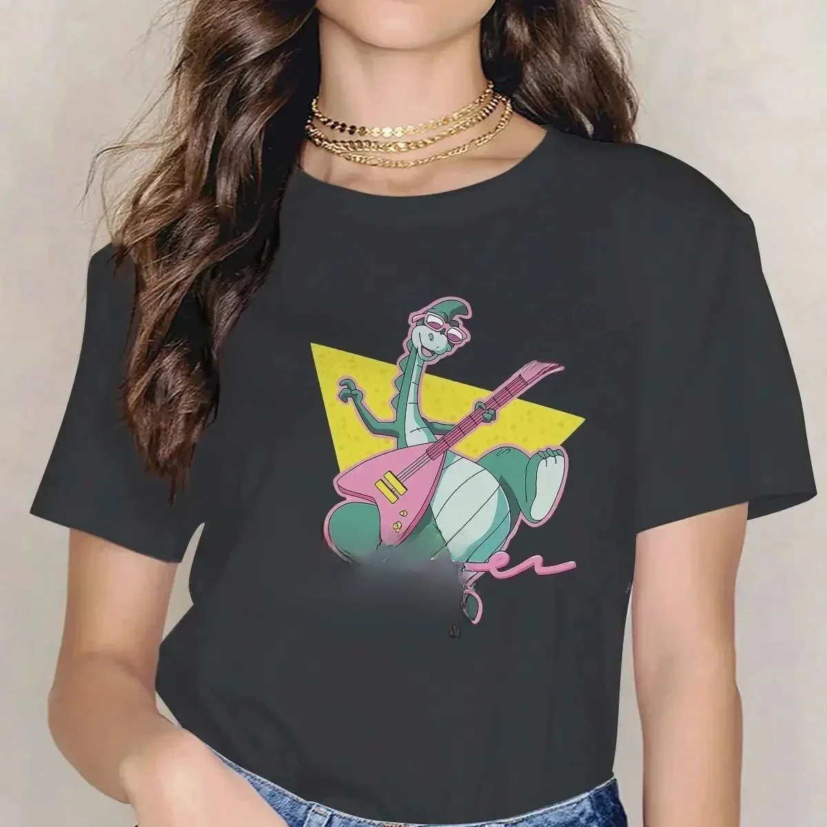 Moins col rond t-shirt Denver le dernier dinosaure Jeremy dessins animés tissu classique t-shirt femme vêtements nouveau surdimensionné grand 61539
