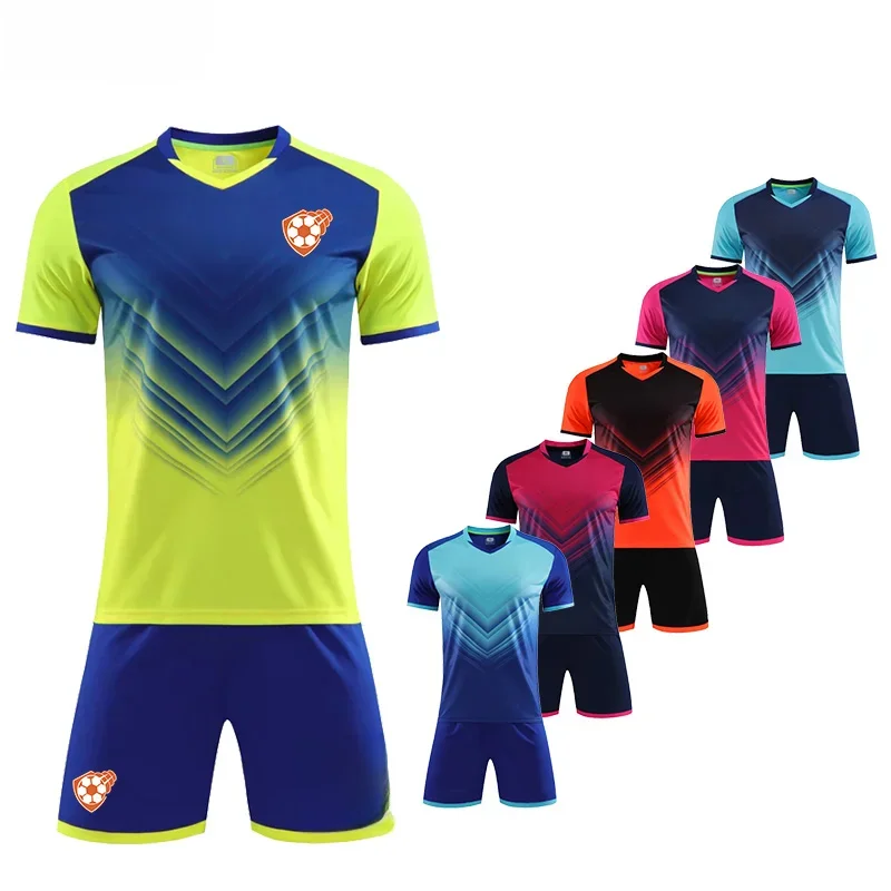 Ensemble de maillots de football Club pour hommes et enfants, vêtements de sport 2 pièces à séchage rapide, uniforme de football personnalisé imbibé, nouvelle saison 23/24