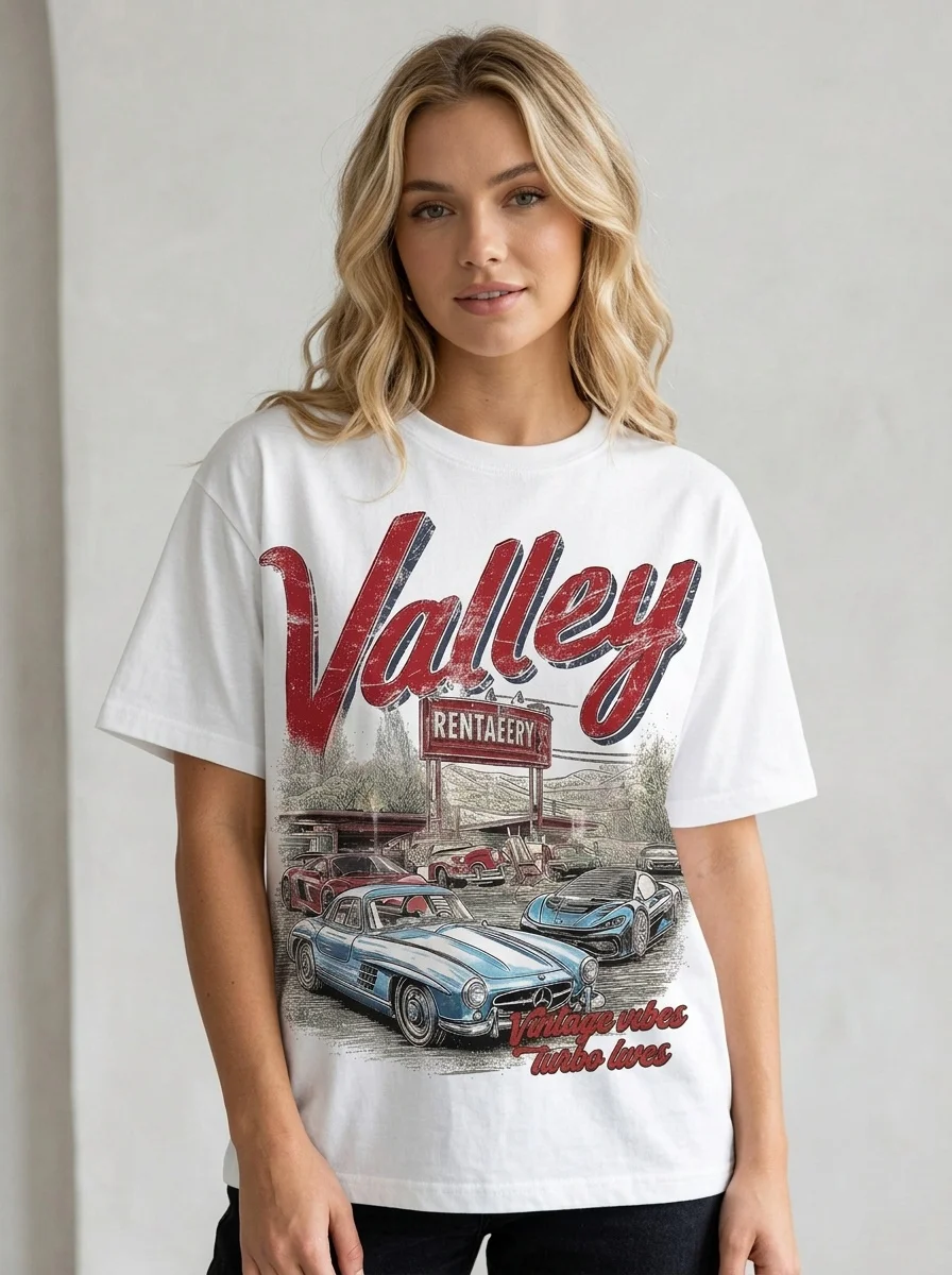 Vintage Cotton Graphic T-Shirts - Short-Sleeve Streetwear Top, Dark Fantasy Design, Casual Clothing