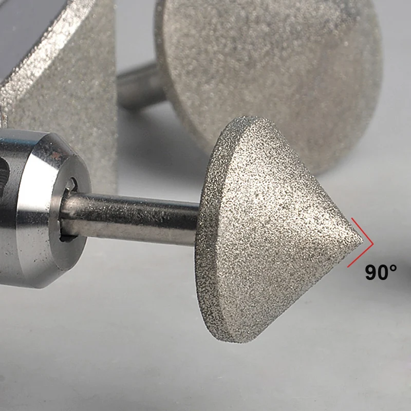 Diamond Grinding Head 90 Degree Glass Chamfering Device Conical Alloy Stone Tile Expansion Drill Grinding Wheel